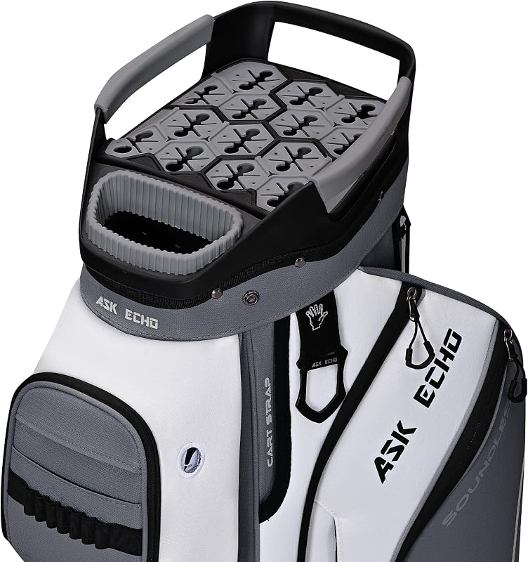 Soundless-Series 15-Divider Golf Cart Bag, Grip Locking Bottom