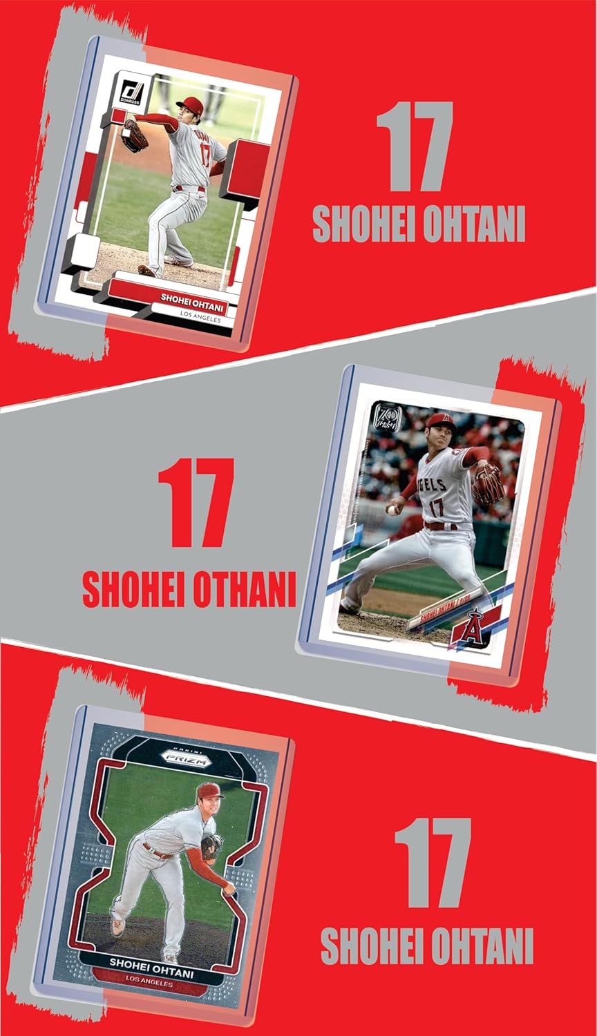 Shohei Ohtani (10) Assorted Baseball Cards Gift Pack - Los Angeles Angels