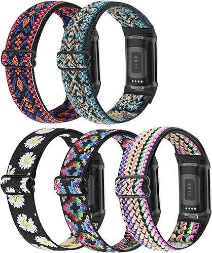 Ecogbd Sport elastisches Ersatzarmband kompatibel mit Fitbit Charge 5 Armband, w