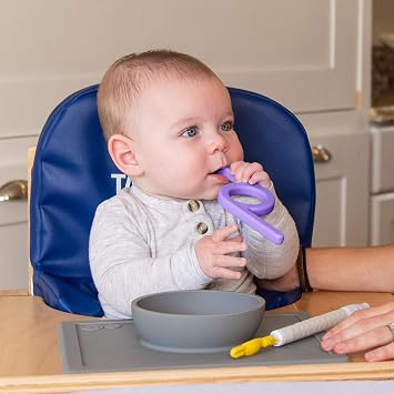 TalkTools Baby High Chair Helper | Polyfoam with Vinyl | Toddler Therapeutic Cushion Insert | Ideal for Children with Special Needs | Promotes Upright Sitting, Stability, and Comfort for Kids - Blue