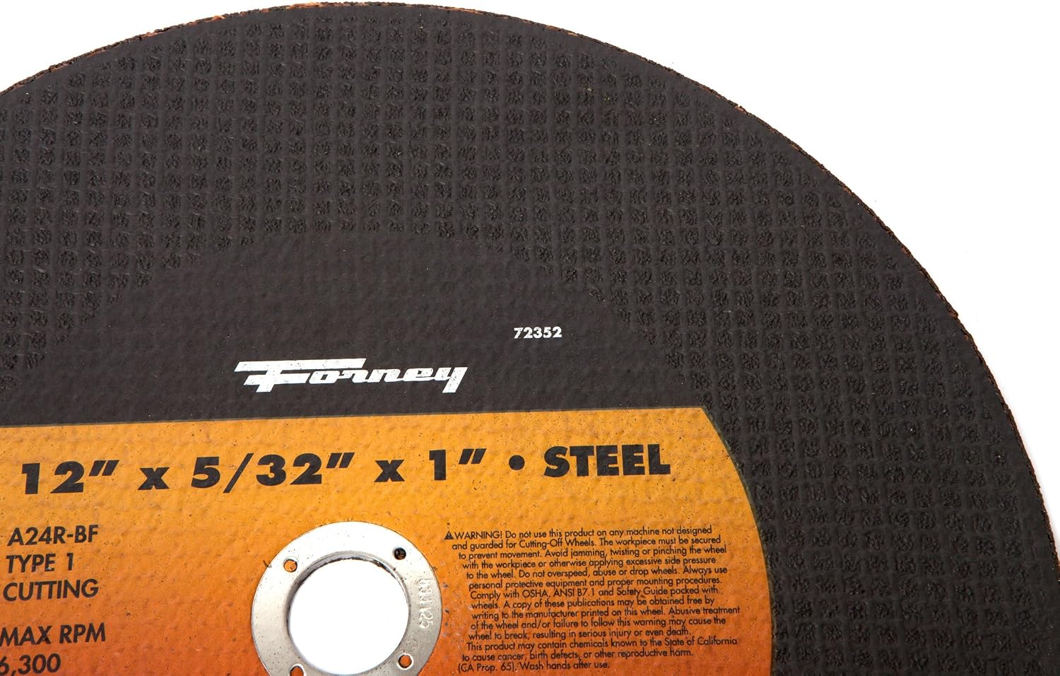 Forney 72356 Chop Saw Blade, Type 1 High Speed Metal with 1-Inch Arbor, A24R-BF, 14-Inch-by-5/32-Inch