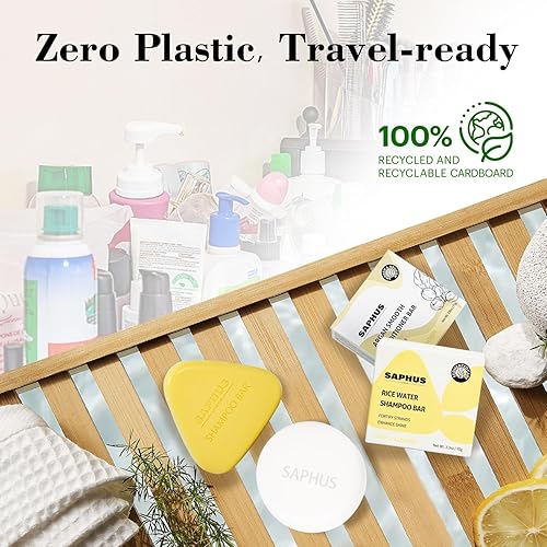 Miniatura 7 de Barra de champú de agua de arroz y barra de acondicionador de argán  Barras de fortalecimiento del cabello, nutritivas y de crecimiento para cabello