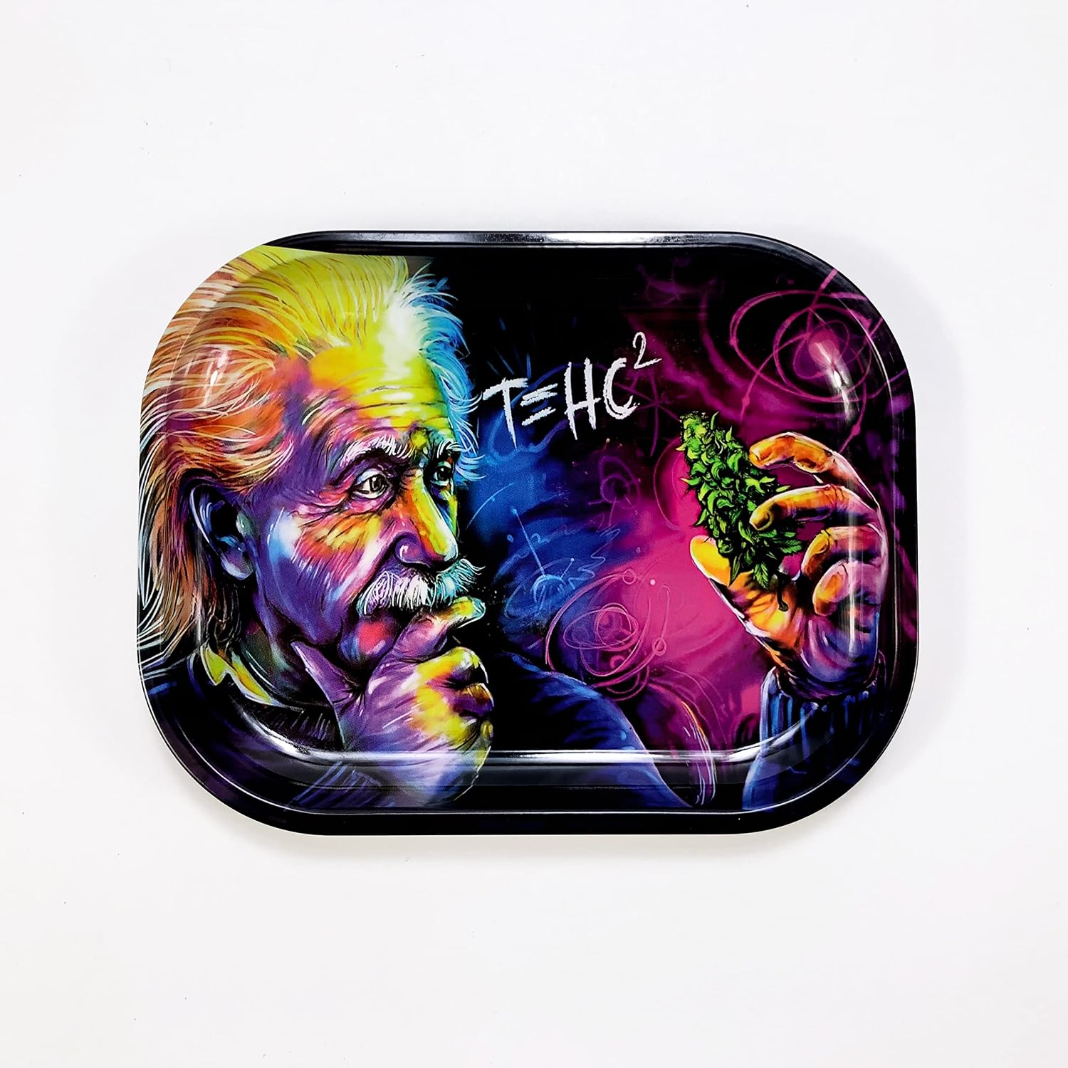 Small Metal Trays with PVC Soft Magnetic Lid Metal Tray with Lid Cover Cute Decorative Tray Ideal Storage for Home or on The Go, 7" x 5.5"