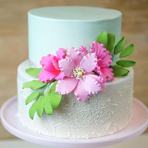 Miniatura 2 de Global Sugar Art Clematis - Flores de pastel de azúcar grandes, color rosa, 3 unidades por el chef Alan Tetreault