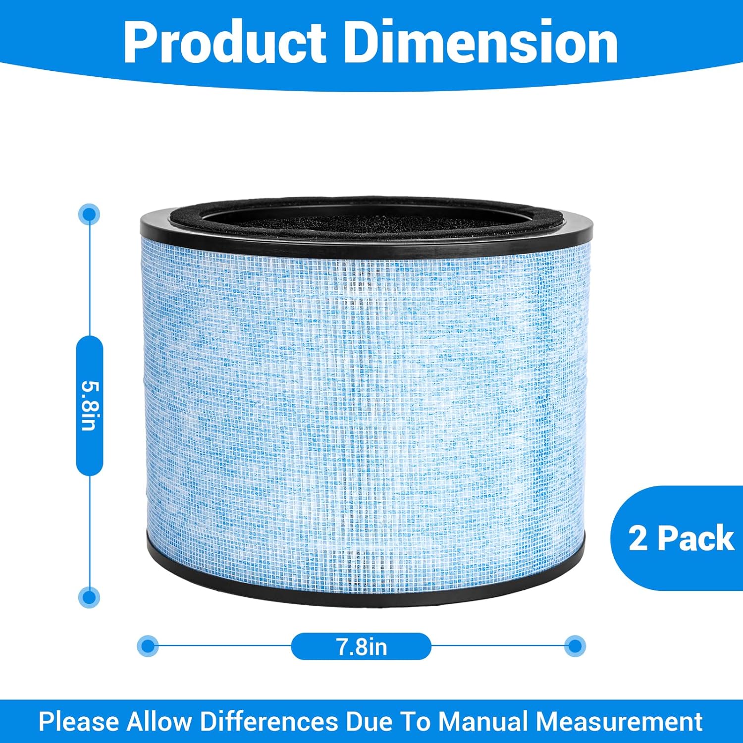 AP200 Filter Replacement, Compatible with In-stant AP200 Air Purifier, 3-in-1 H13 Grade True HEPA Filter & Activated Carbon Fil-ter, Compare to F200 Filter, 2 Pack