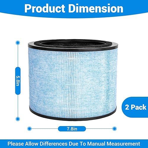 Miniatura 5 de Repuesto de filtro AP200, compatible con purificador de aire AP200 integral, filtro HEPA verdadero de grado H13 3 en 1 y filtro de carbón activado,