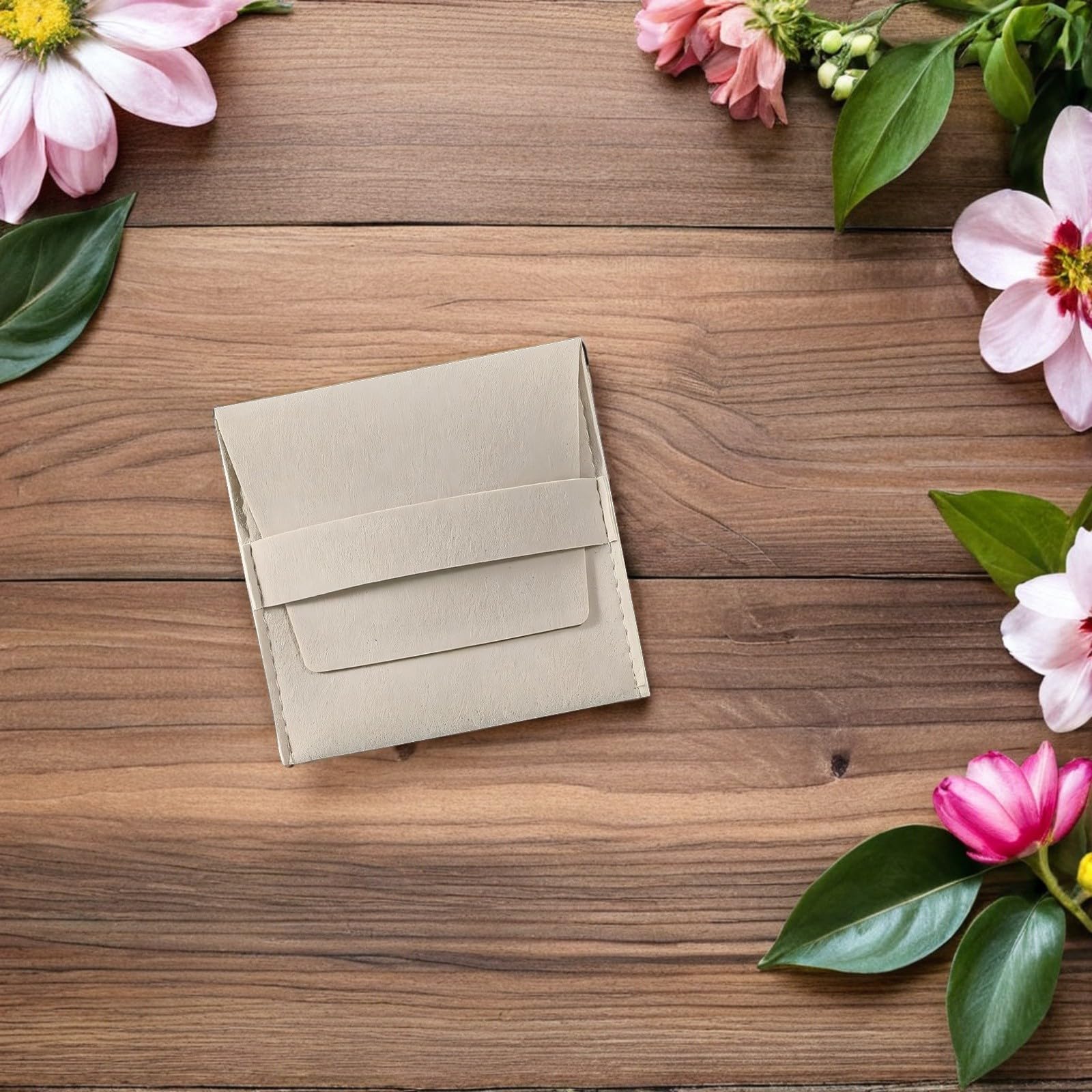 Toyvian Bolsa de Lujo para Joyas de Microfibra con Correa Fija y Estilo, Organizador Seguro para Anillos y Pulseras, 120 Juegos con Forro Doble Cara Beige