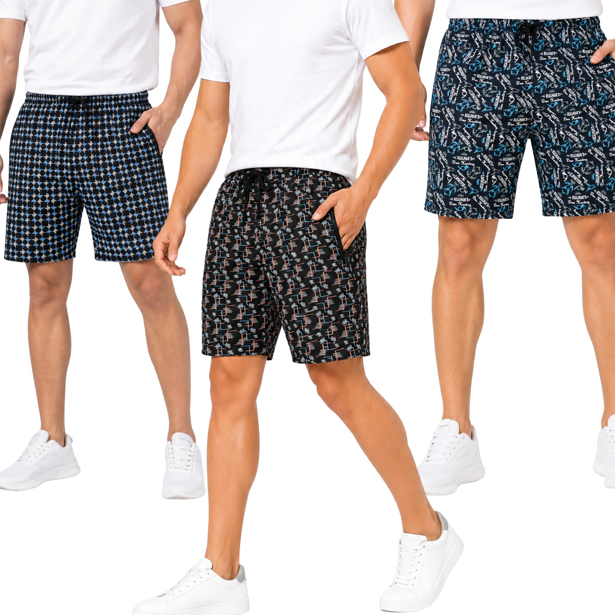 Lyril Stylo Jimmy Printed Bermuda Shorts for Men (Pack of 3) Assorted Prints-image-37