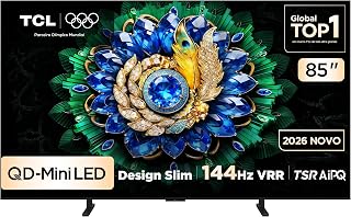 Smart TV TCL 85 Polegadas QLED Mini LED 4K A400M WiFi Bluetooth Google TV HDR10+ 144 Hz VRR 85A400M