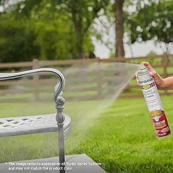 Rust-Oleum 334128-6PK Stops Rust Turbo Spray System Spray Paint, 24 oz, Gloss Black, 6 Pack