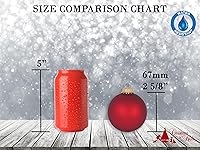 Vista 2 de Christmas By Krebs Adornos de bola de Navidad de vidrio sin costuras de diseñador hechos en EE.UU., 2 5/8" (67mm), 8 piezas