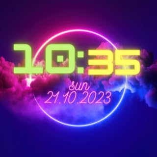 Colorful Abstract Ambience Clock UHD Screensaver Background Colors Event Manager for tv