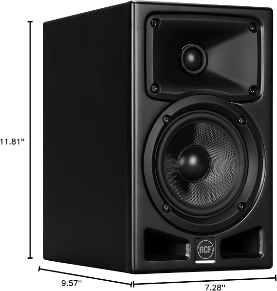 RCF Powered 5 Studio Monitor, Black - RAL 9005, AYRA-Five-PRO
