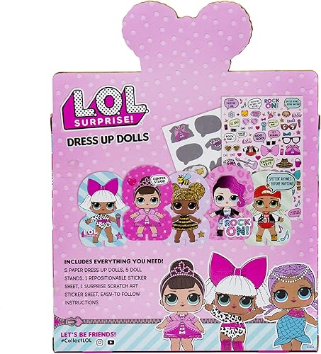 Miniatura 4 de LOL Surprise! Muñecas de vestir de moda de Horizon Group USA. Crea temas y patrones de bricolaje. El kit de actividades incluye 5 muñecas de papel,