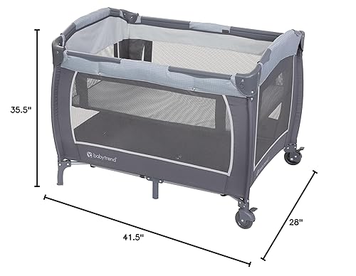 Miniatura 10 de Baby Trend Lil' Snooze Deluxe III Nursery Center Corral para gemelos, gris acogedor