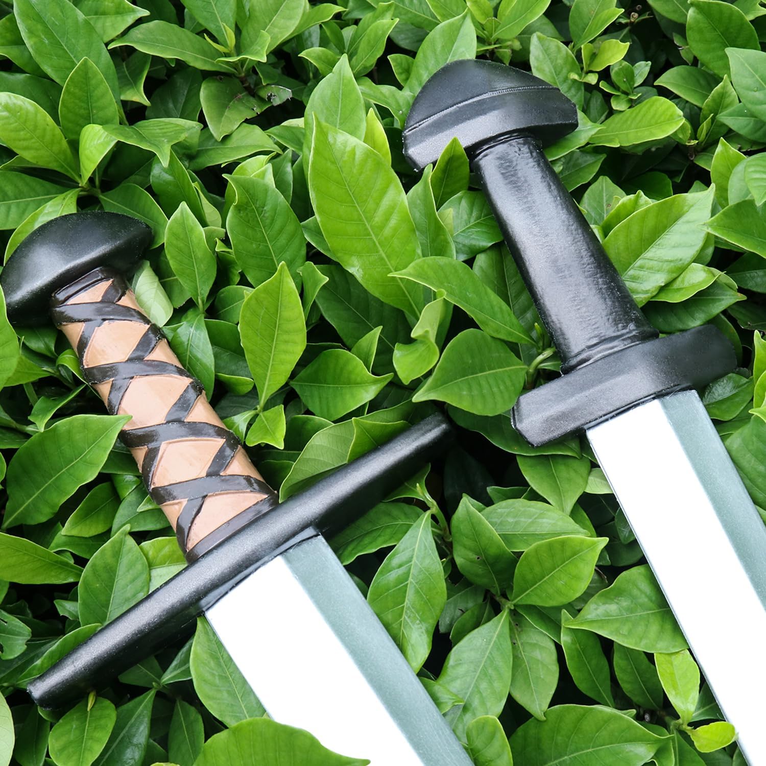 2 PCS 25 Inch Medieval Viking PU Foam Sword for Adults Costume Weapon Birthdays Gifts