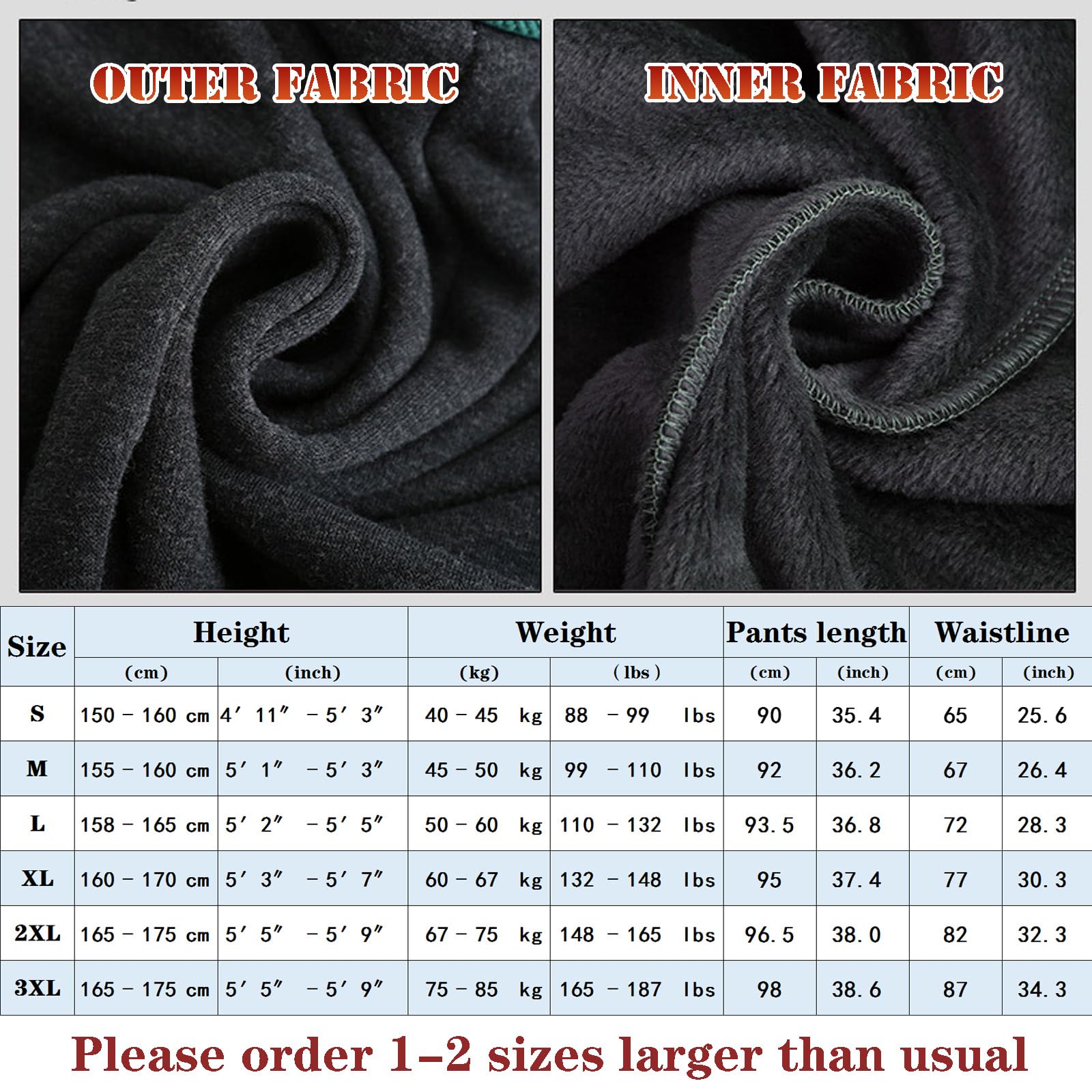 Donne 6 Zone Riscaldate Pantaloni Pile Foderato Riscaldamento Leggings Pantaloni Caldi Ultra-Soft Long Johns, Senza Batteria
