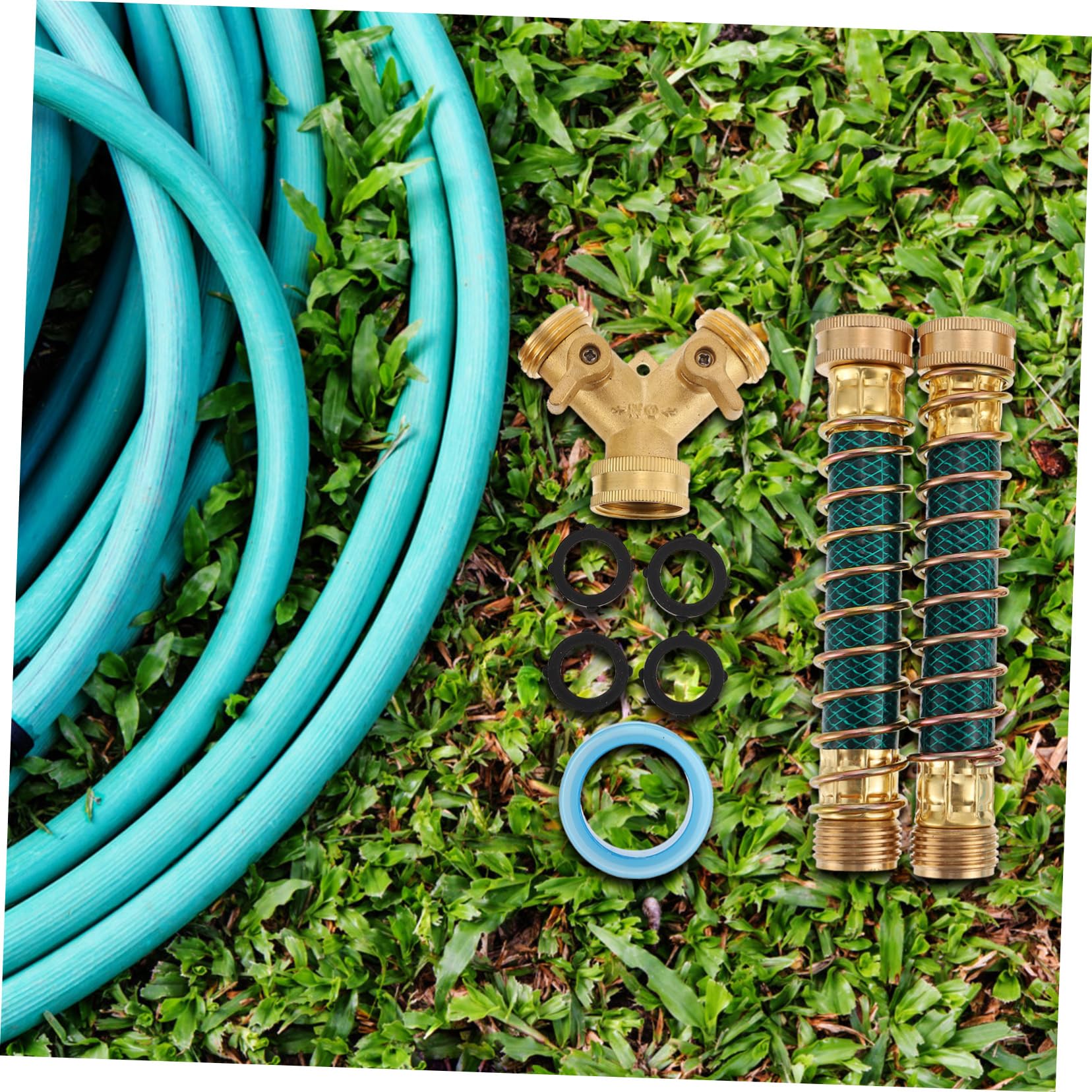 POPETPOP 1Juego Divisor de Mangueras de Jardín Vías con Conector de Manguera Adaptador de Grifo para Conexiones de Agua sin Fugas Protección contra Kinks Instalación Rápida y Accesorio