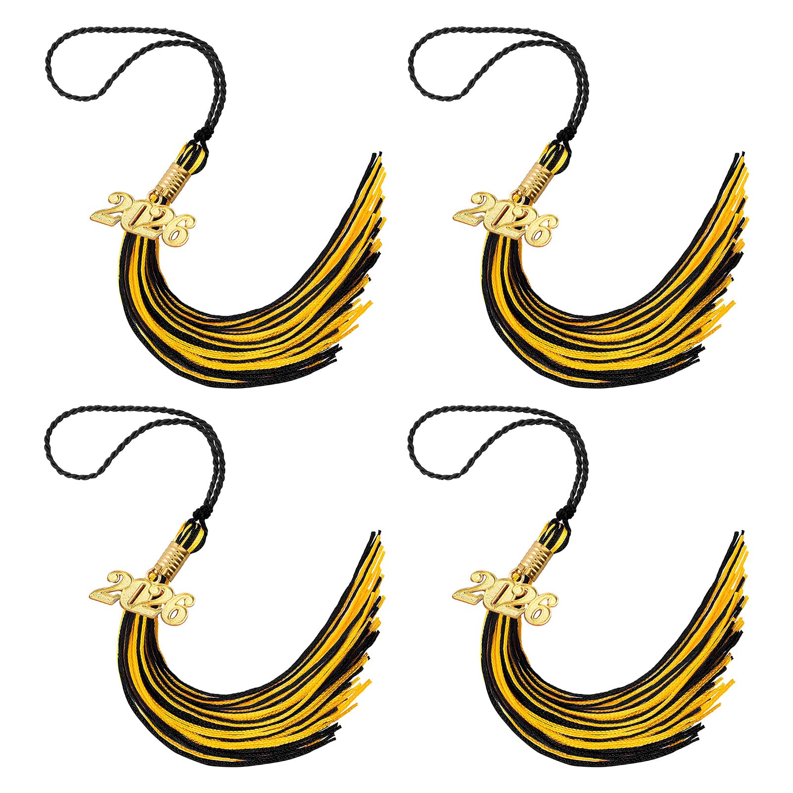 Hsyzygian 2026 Polyester Graduation Tassels with Secure Clip for Cap and Craft Projects Graduation Tassels