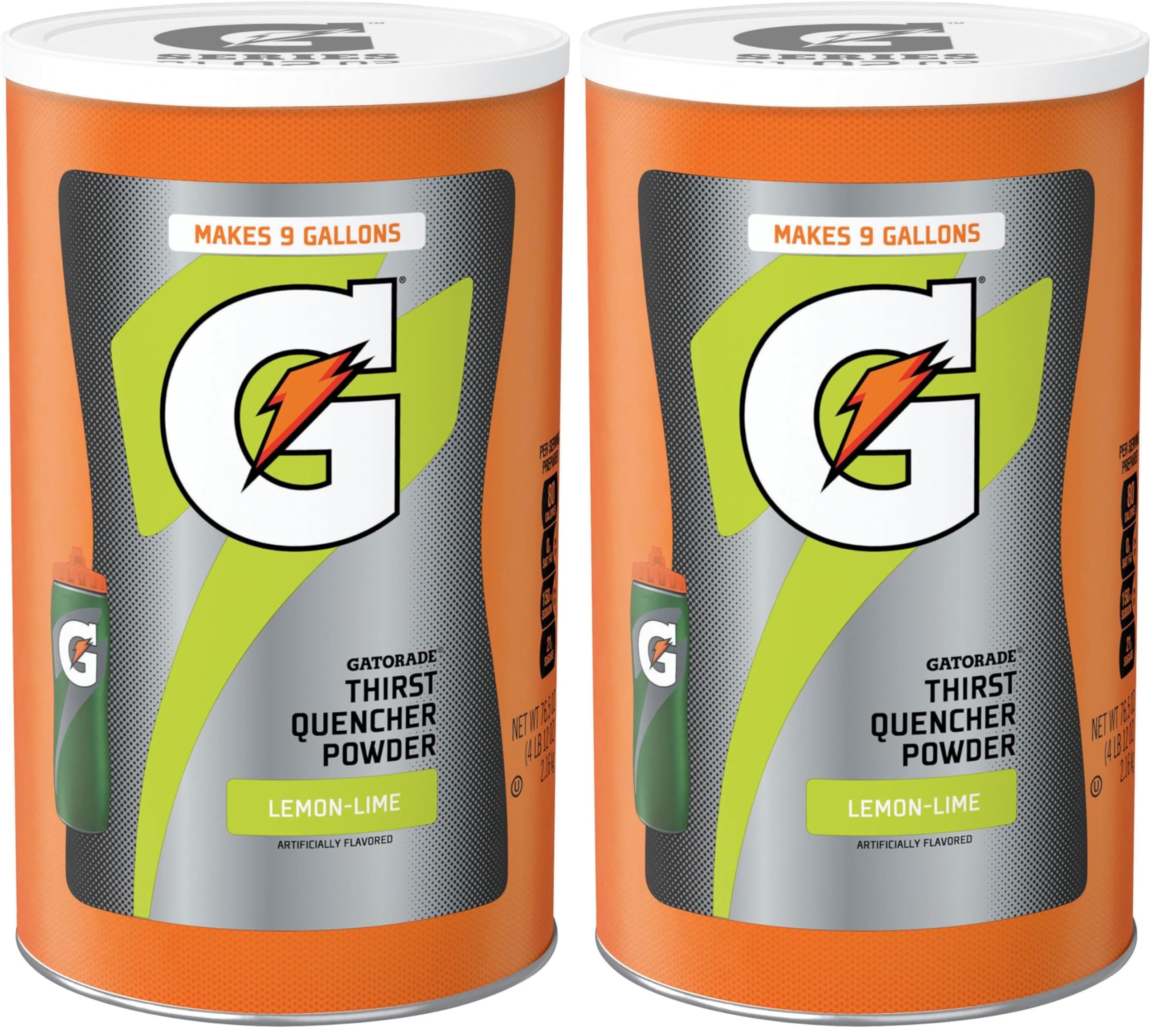 GatoradeThirst Quencher Powder, Lemon Lime, 76.5 Ounce,Pack of 2