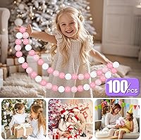 Vista 3 de GOGOSO Pelotas para hogueras de 100 unidades para niños pequeños, bolas de plástico para piscina y accesorios de fiesta rosa, decoración