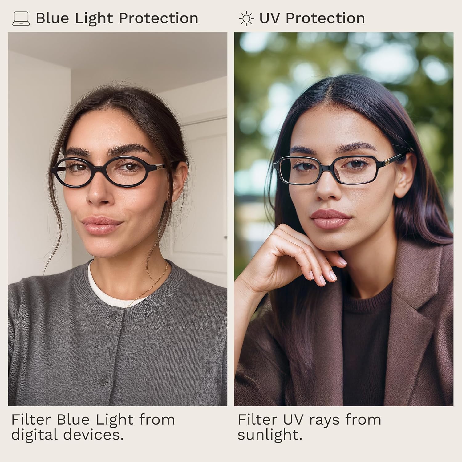 livho Blue Light Glasses for Women – Y2K Aesthetic Frame with Blush Pink Case, 90s Vibe for Screen Time Blue Light Blocking - Image 4