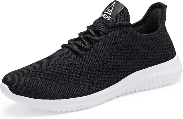 VAMJAM Chaussures de course pour hommes Ultra Léger Respirant Chaussures de marche Non Slip Athletic Mode Sneakers Mesh Workout Casual Sports Shoes