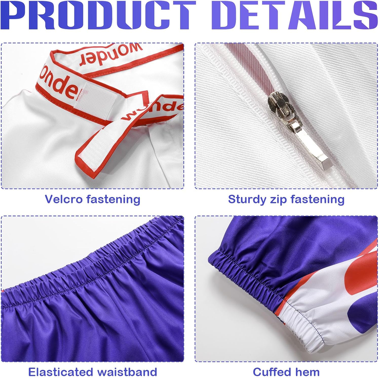 DreamJ Racecar Driver Costume Men Adult,Racing Costume Men 10 Pcs for Halloween Costumes Cosplay Set - Image 5