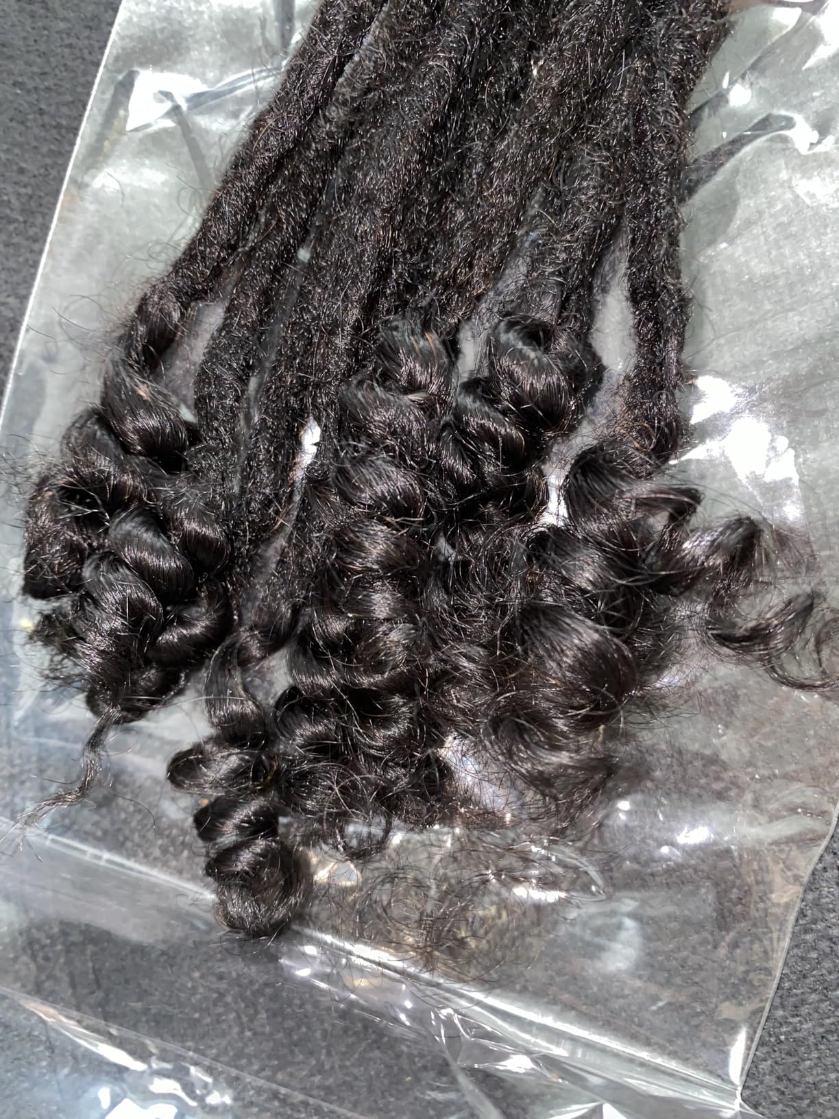 10 Inch Human Hair Dreadlock Extensions 30 Strands Curly Ends 10Inch 0.6cm Thickness Dreadlock Extensions Human Hair 30  main image 4