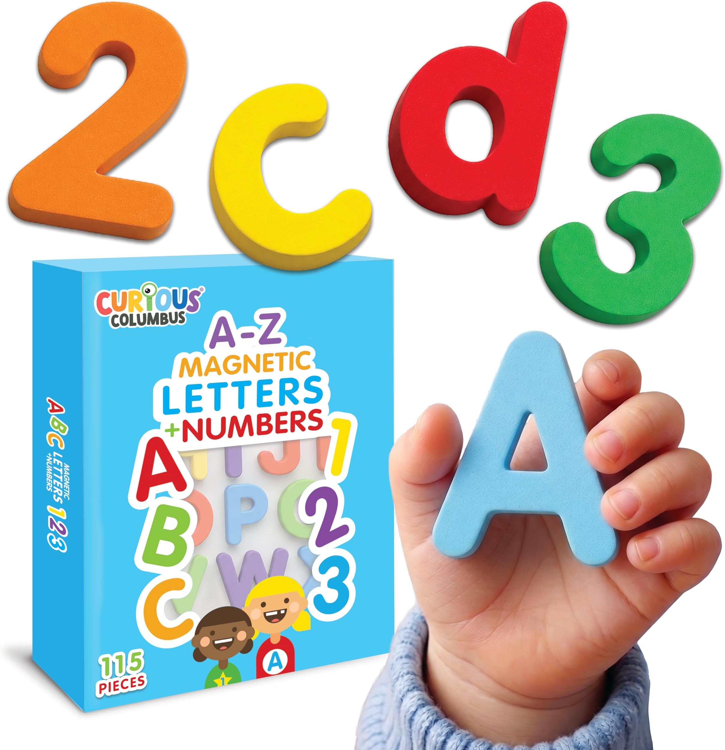 Magnetic Letters and Numbers for Toddlers. Foam Alphabet Fridge Magnets and Numbers for Kid Learning. 123 ABC Toddler Magnets for Refrigerator