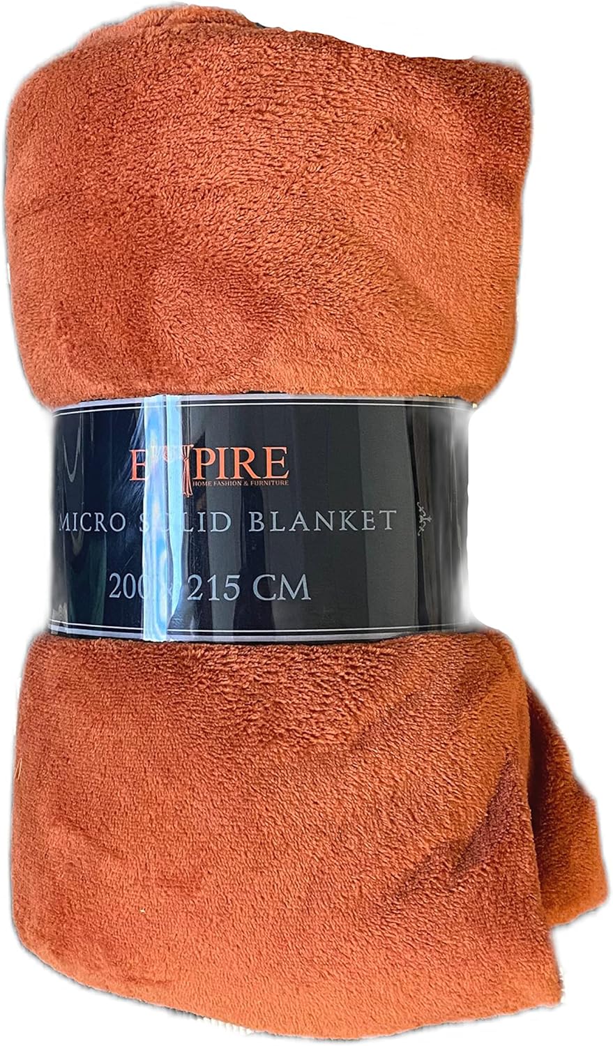 Beautiful Light Soft Throw Blanket - 15 Solid Colors - All Bed Sizes (Throw (50 x 60), Rust Orange) : Home & Kitchen