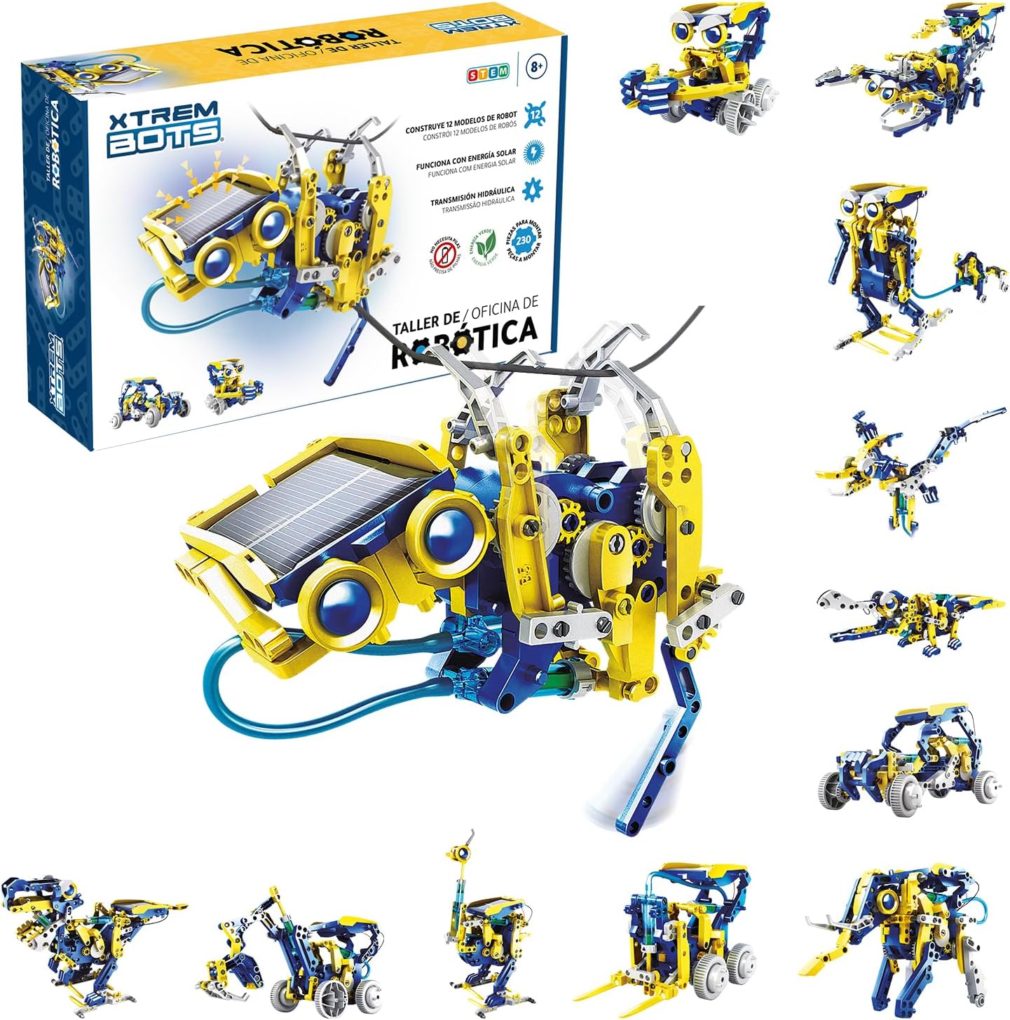 Xtrem Bots - Robotics Workshop | Robot for Kids | Kit 12 Robots in 1 | Robot Kids 8 Years old | Robotics for Children 10 Years old (Robotics Workshop)