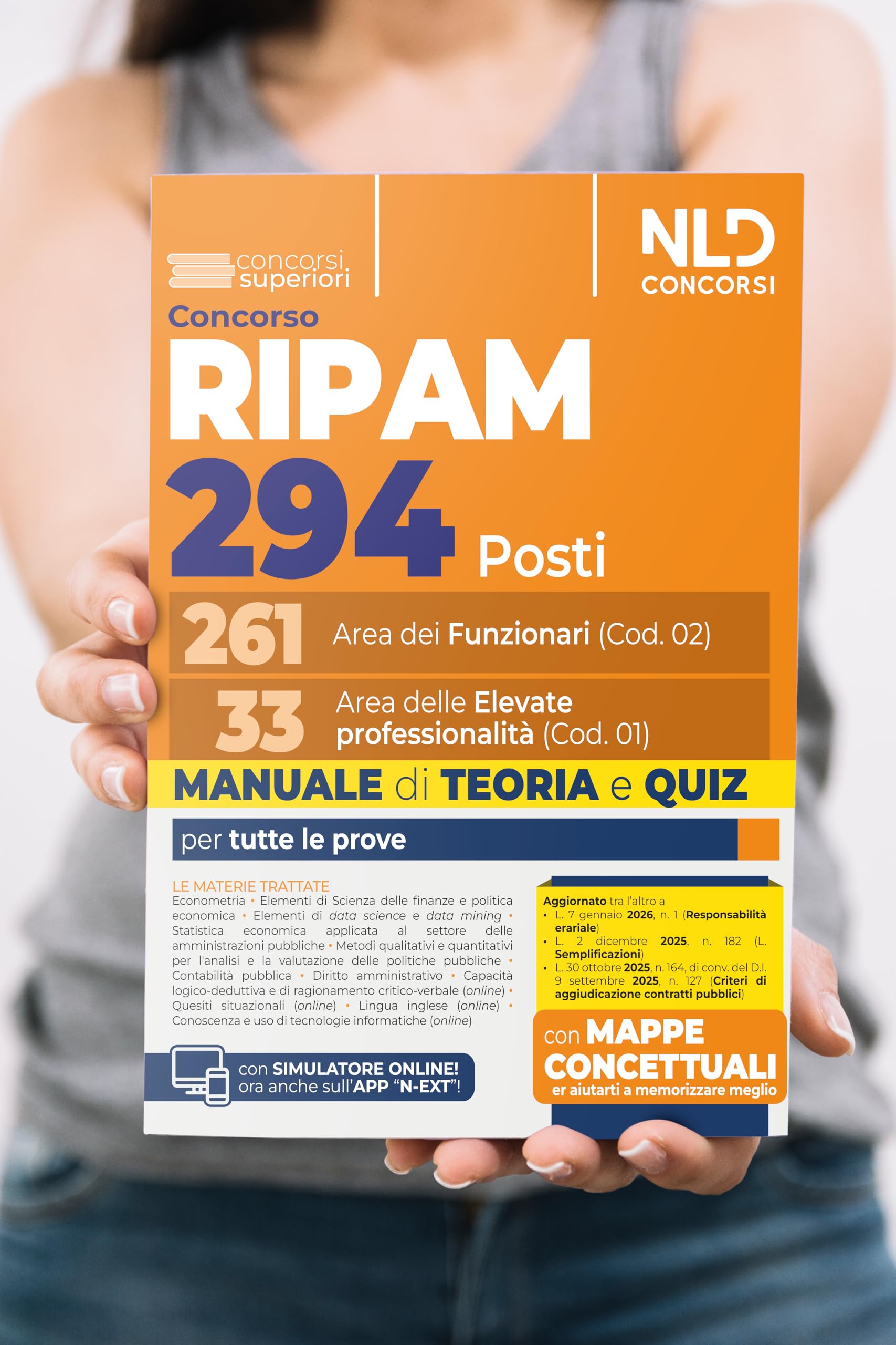 Concorso Ripam 294 posti: 261 funzionari e 33 elevate professionalità. Manuale di teoria e quiz. Con espansione online