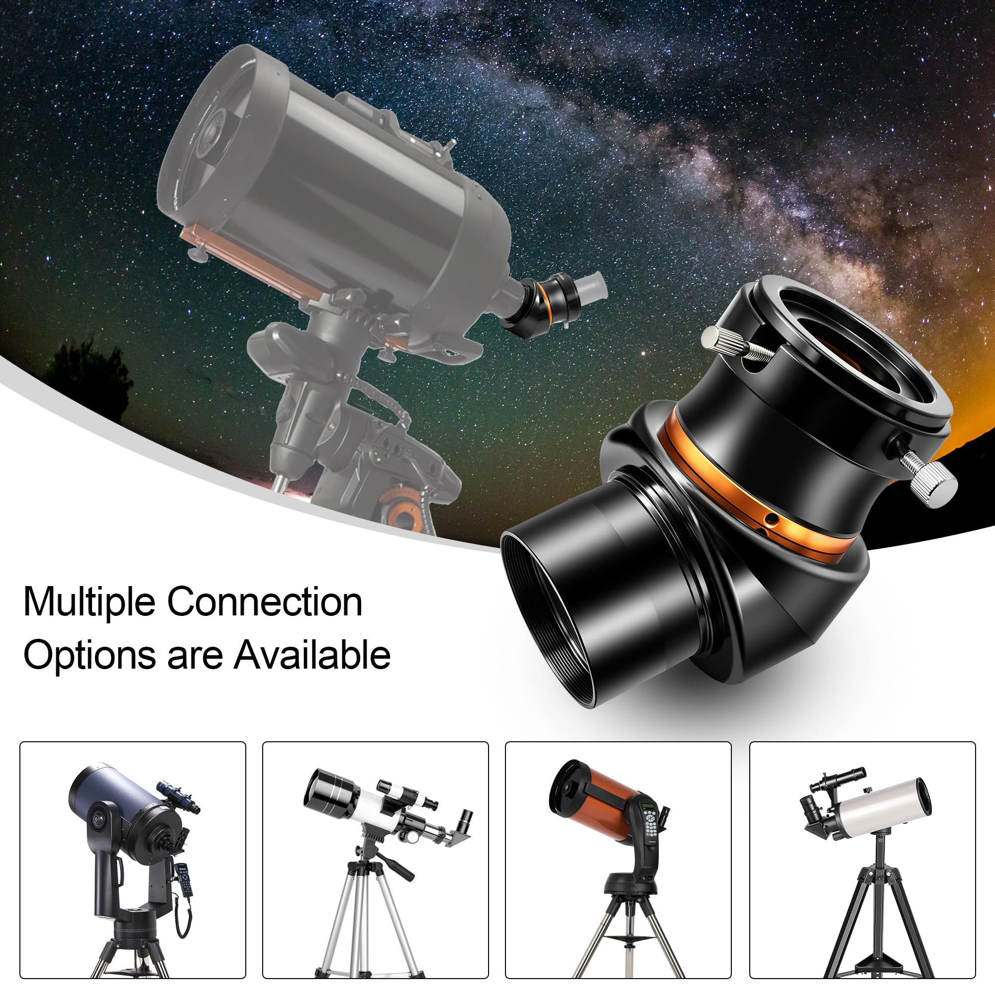 astromania 2 "45 Grados Prisma Diagonal para telescopio