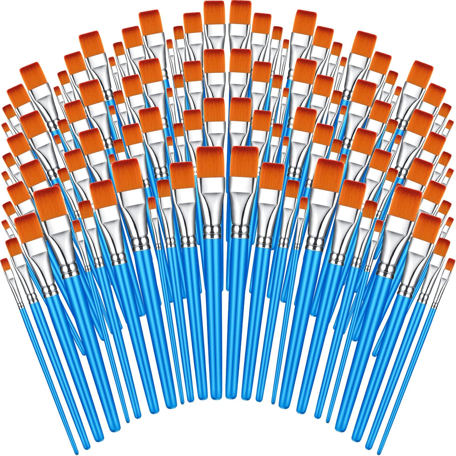 50 Pcs Flat Paint Brushes for Touch Up, Anezus Small Paint