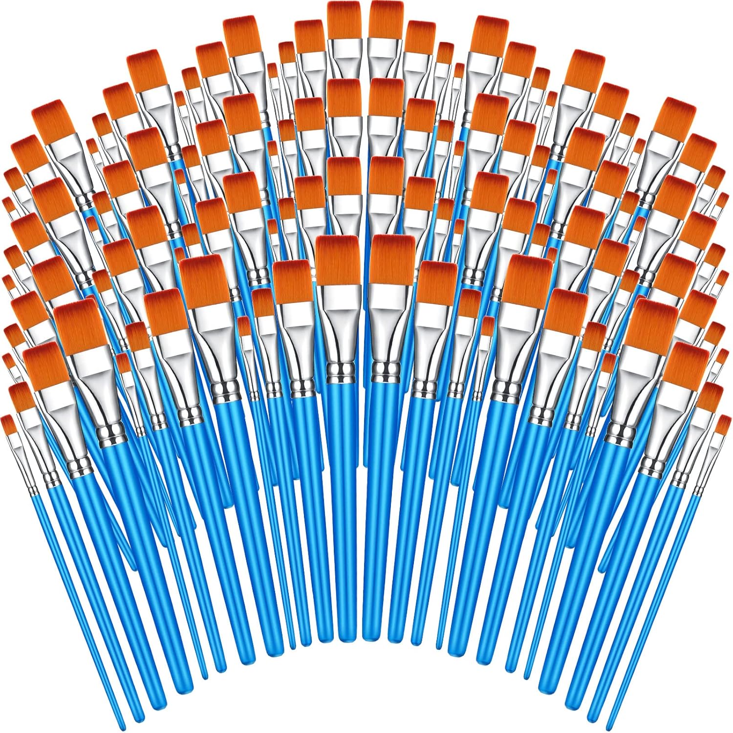 120 Pieces Flat Paint Brushes for Acrylic Painting, Large