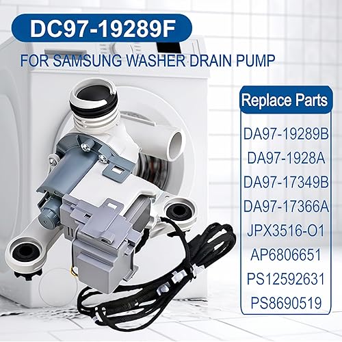 Miniatura 2 de WA40J3000AW WA50K8600AV WA45H7000AW WA50M7450AW WA50K8600AW WA40A3005AW WA45M7050AW WA48H7400AW WM9500HKA WA41A3000AW 0AW WA4 Bomba de lavadora