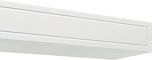 Miniatura 5 de Pearl Mantels ARYB48612 - Estante de repisa MDF de alta calidad, pintura blanca nítida, 48 pulgadas de largo x 9 pulgadas de profundidad x 5