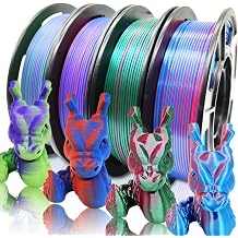RepRapper Dual Colour PLA Filament 1.75 mm 4 x 250 g Spools Multicoloured PLA for 3D Printer Matte Red + Blue Matte Purple + Green Silk Red + Blue Silk Blue + Green