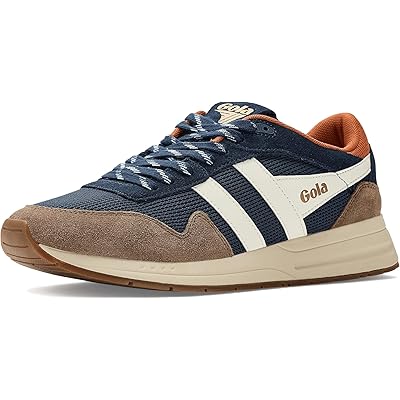 navy/tobacco/off white