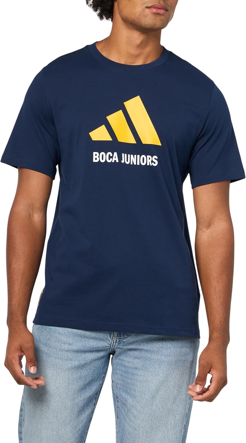 Adidas Mens Boca Juniors Seasonal Graphic T-Shirt - Image 4