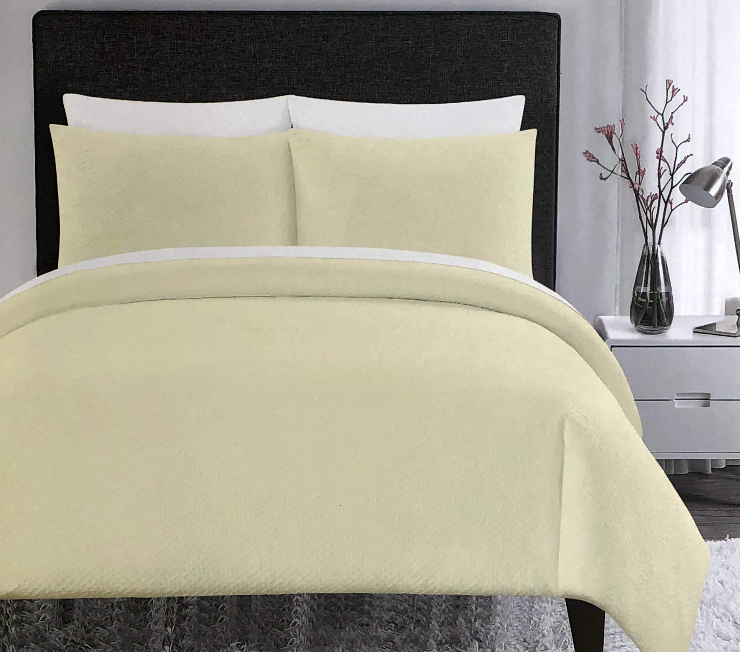 Buy The Texture Collection 3pc Duvet Cover Set Solid Yellow with