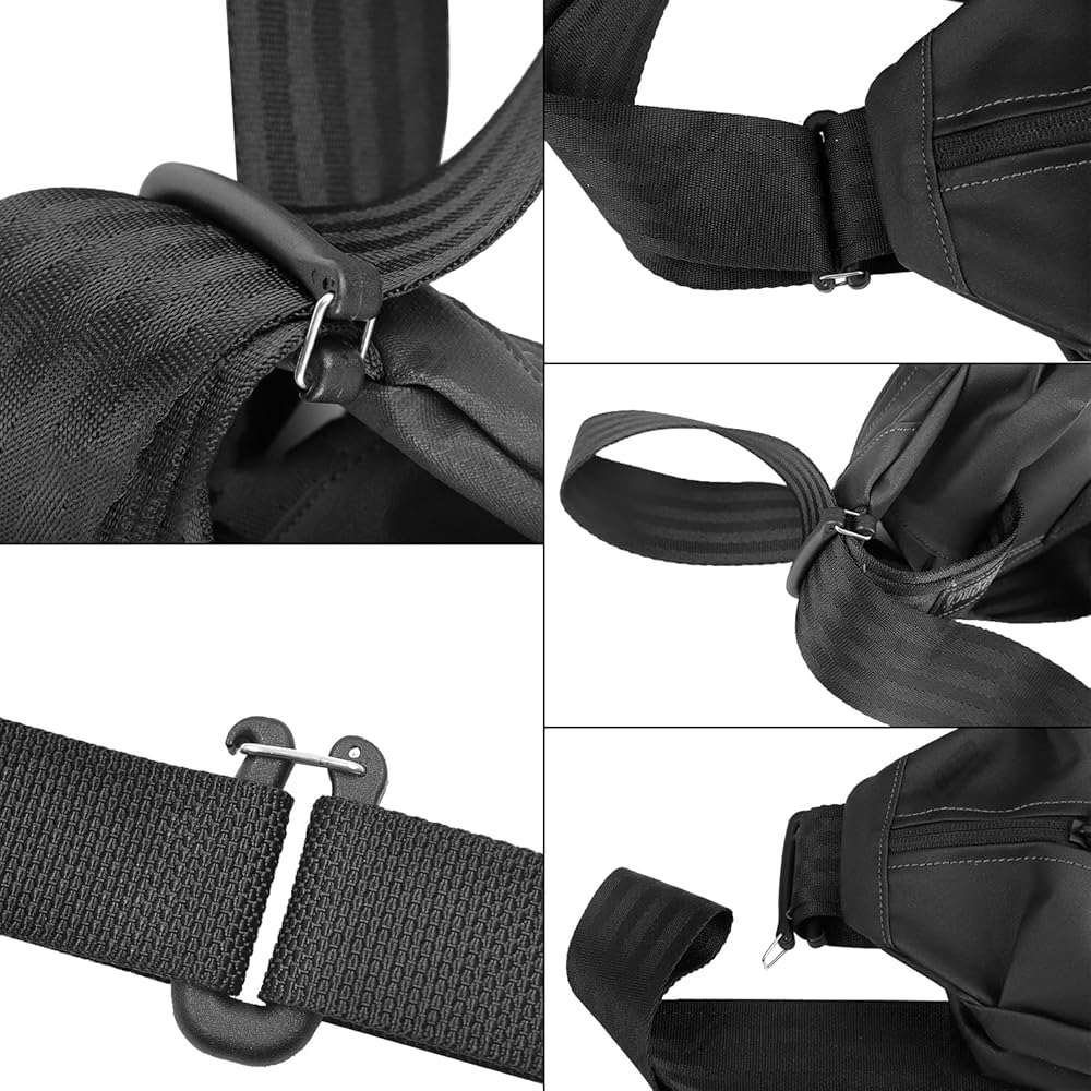 【U LAN】Front buckle eyelet bag Buckle Front Leather Concealed Carry Crossbody Bag - Gun