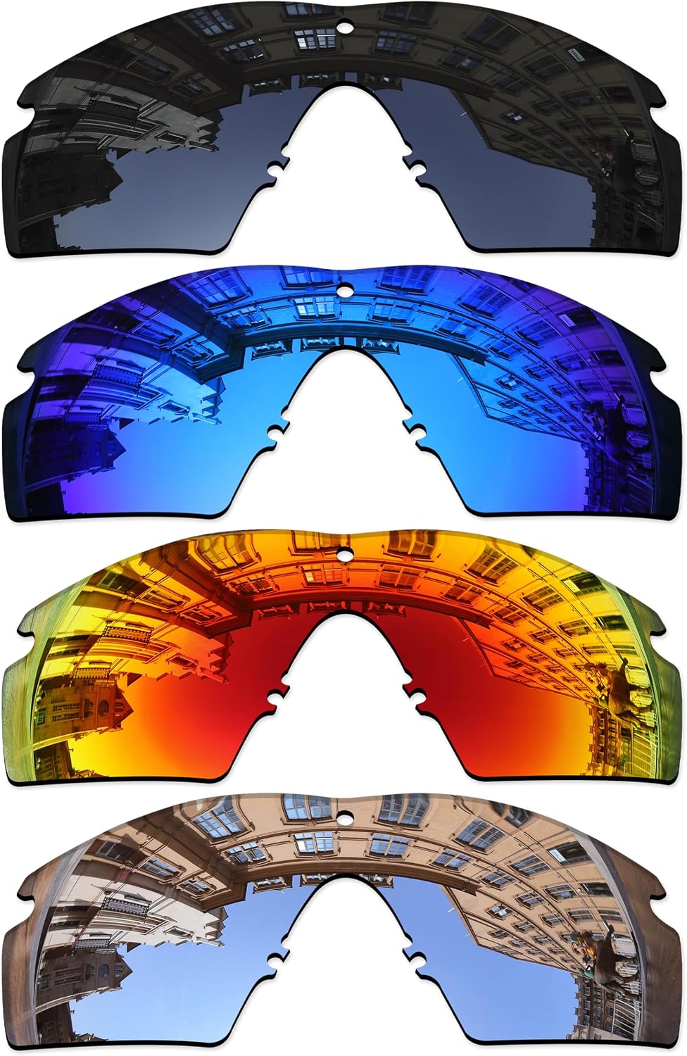 Set of 4 Lenses Replacement for Oakley Si M Frame 3.0 OO9146 Sunglass Combo Pack