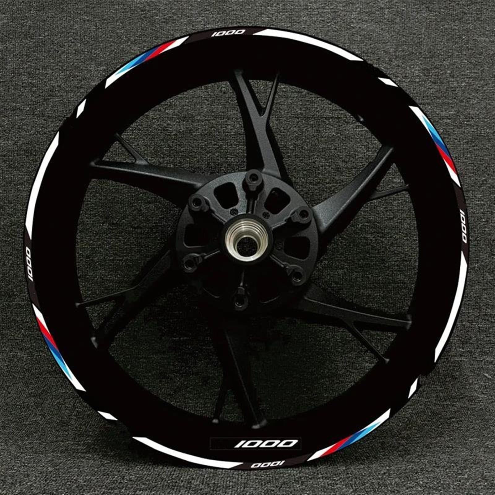 17 Inches Motorcycle Racing Equipment Tire Rim Adhesive Reflective Decal Sticker for BMW S1000XR S1000R 1000RR Decorative(Color2)