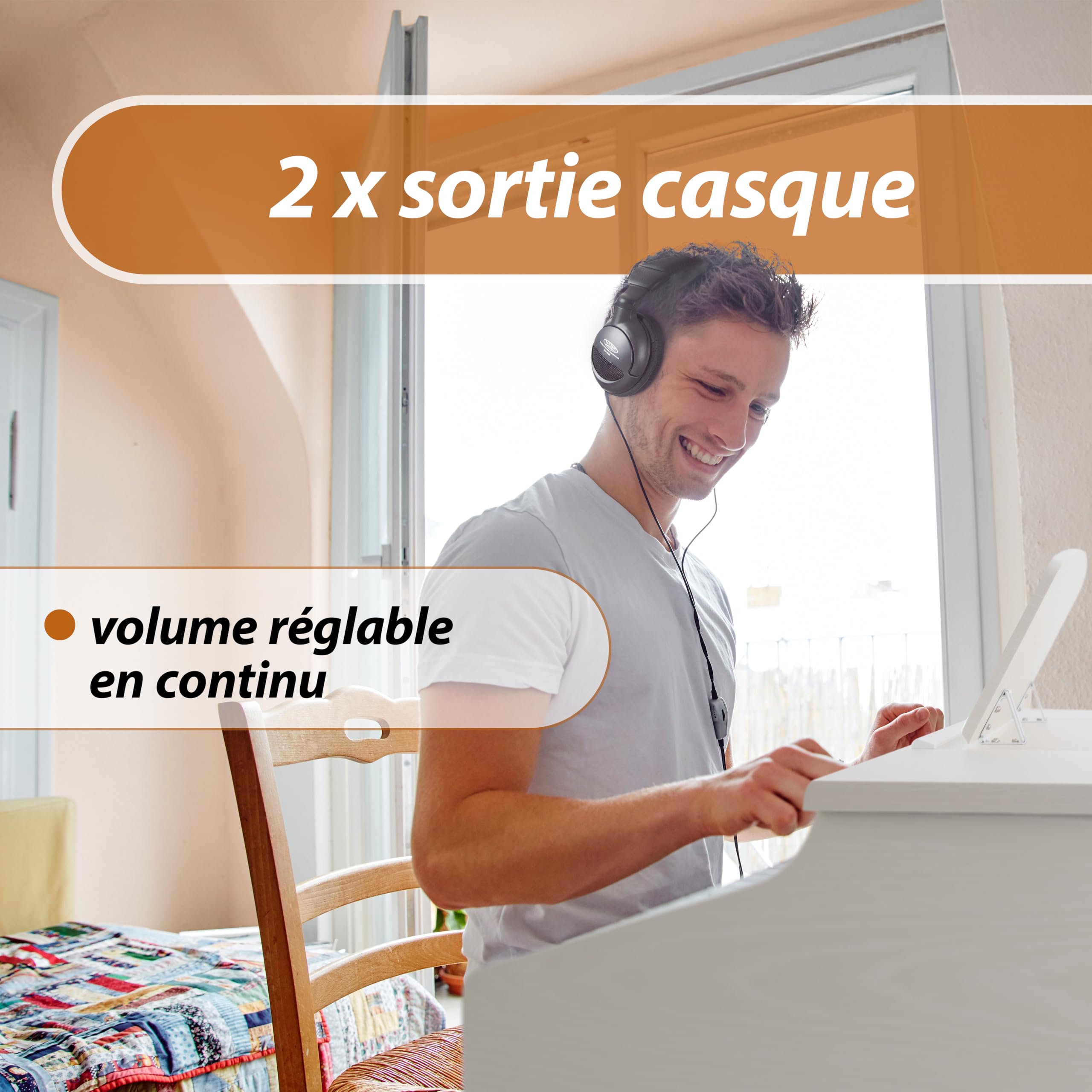 Classic Cantabile DP-50 WM Piano Numérique - 88 touches clavier pondérée à marteaux - Clavier électronique USB, 3 Pédales, 32 polyphonie - Synthetiseur debutant - Set Banquette & Casque - Blanc mat