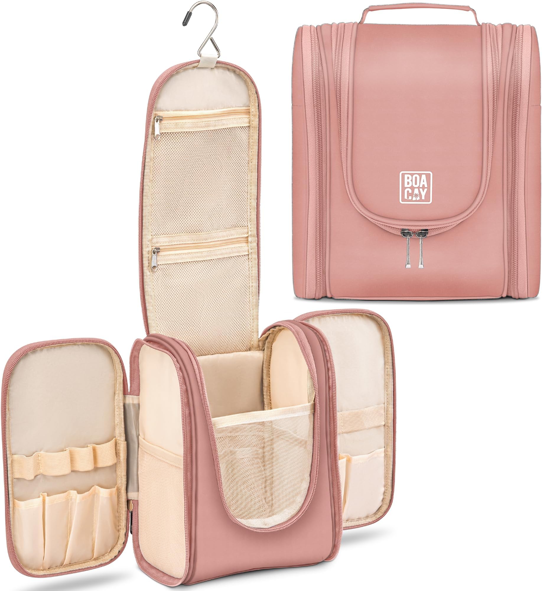 BOACAY Extra Large Hanging Travel Toiletry Bag for Women & Men, Makeup Bag