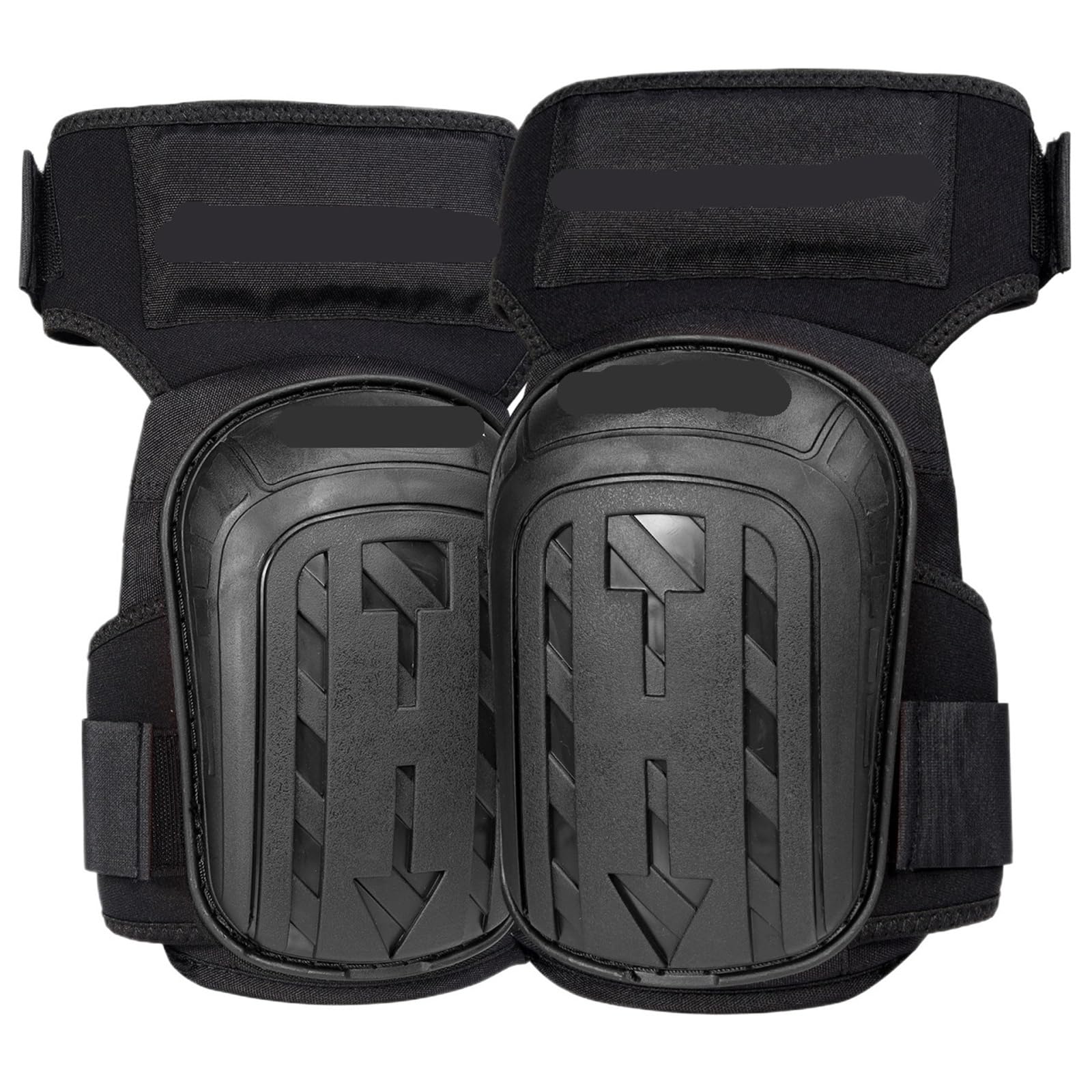 espinilleras para desbrozadora Rodilleras for trabajo, construcción, jardinería, limpieza de suelos con puntera antideslizante alta resistencia — Acolchado suave gel y espuma(Black)