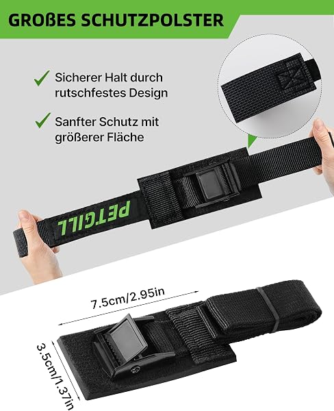 Spanngurte mit Polsterung, Für Alle Fahrradträger Geeignet | 4 Stück | Länge 40 cm | Breite 20 mm | 200 Kg Belastbarkeit | Klemmschloss, Spanngurt für Dachträger, Fahrrad, E-Bike, Kajak Zurrgurt - 3