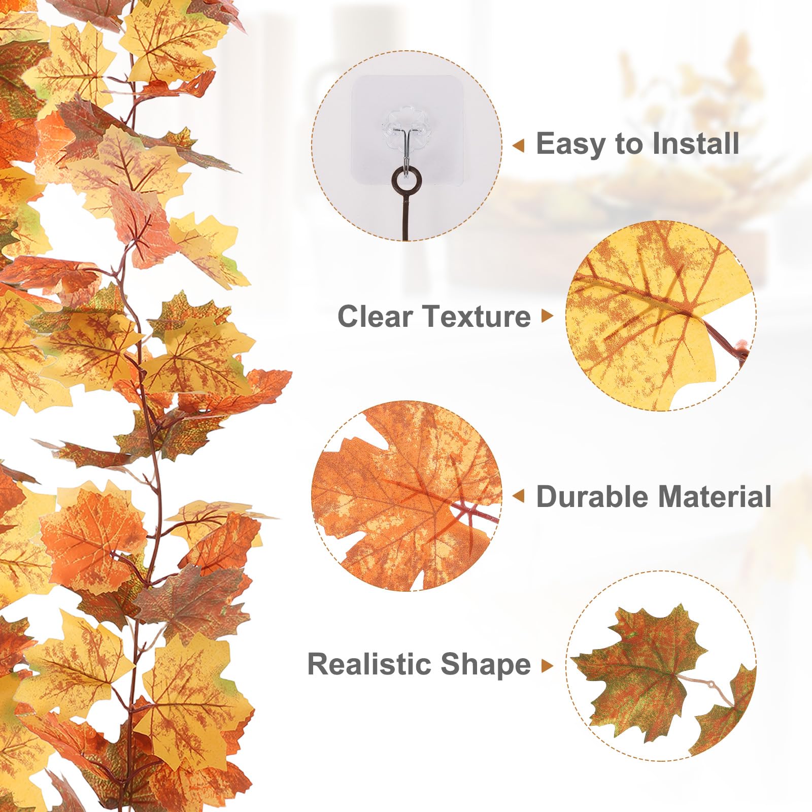PATIKIL Fall Garlands 6.6Ft/Piece - Image 3